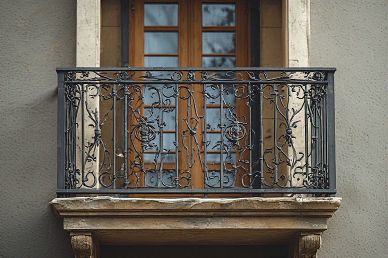 Wrought Iron Modern Balcony Grill Design for Balcony