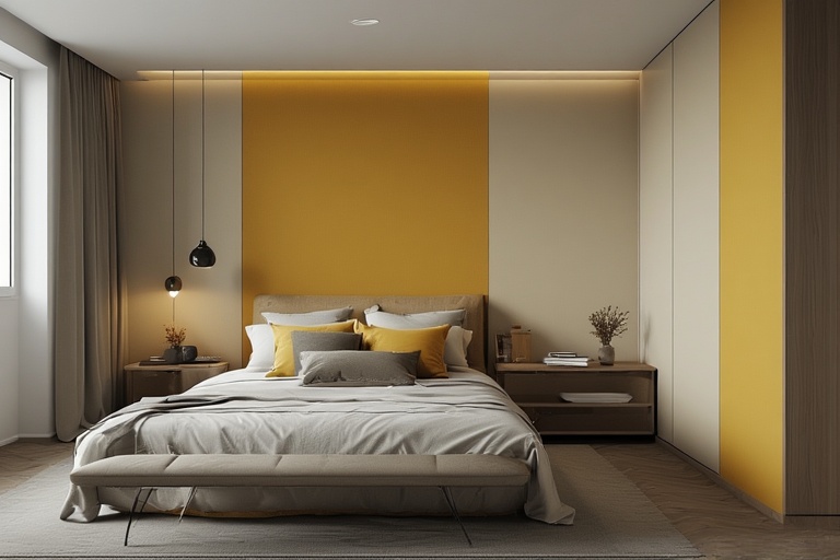 Yellow and Cream Colour Combination for Bedroom for Cozy and Bright Bedroom Look