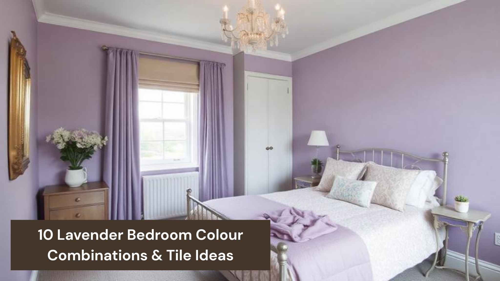 10 Lavender Bedroom Colour Combinations \u0026 Tile Ideas | Simpolo, image size:2048x1152