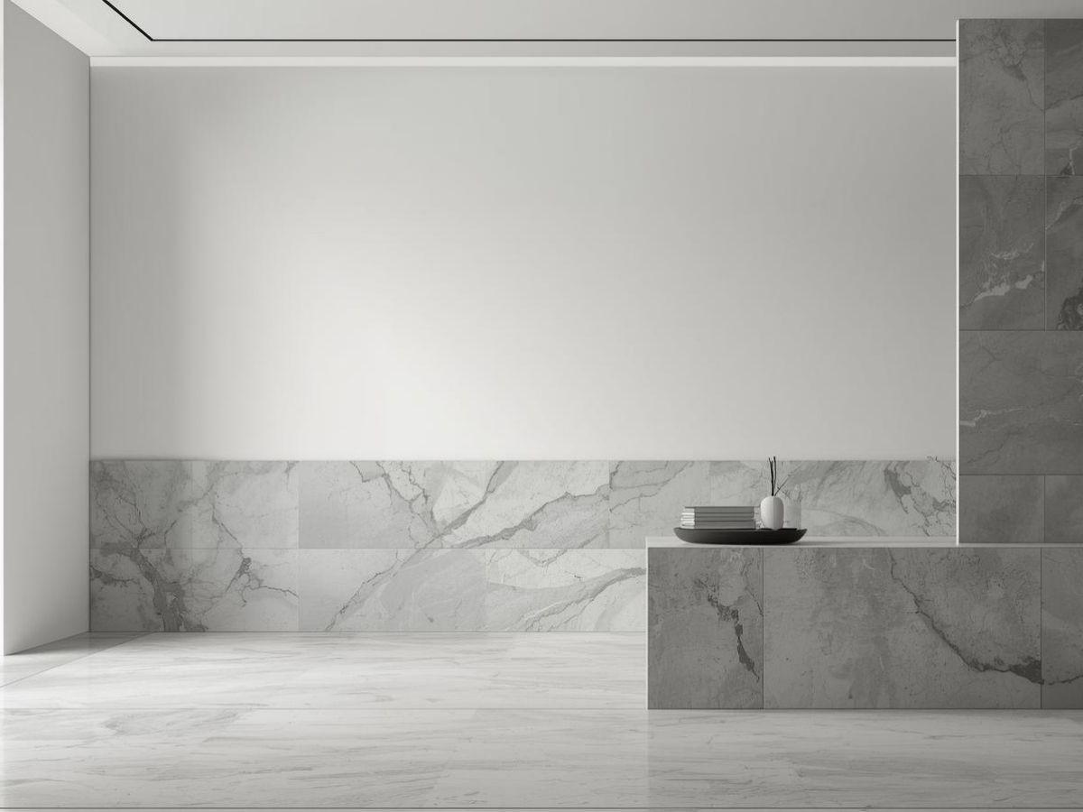 Grey and White Colour Combination For Living Room