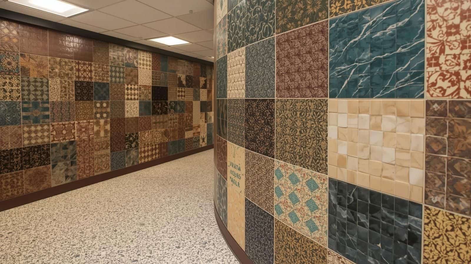 Vintage and retro tile patterns bringing classic elegance to wall décor.